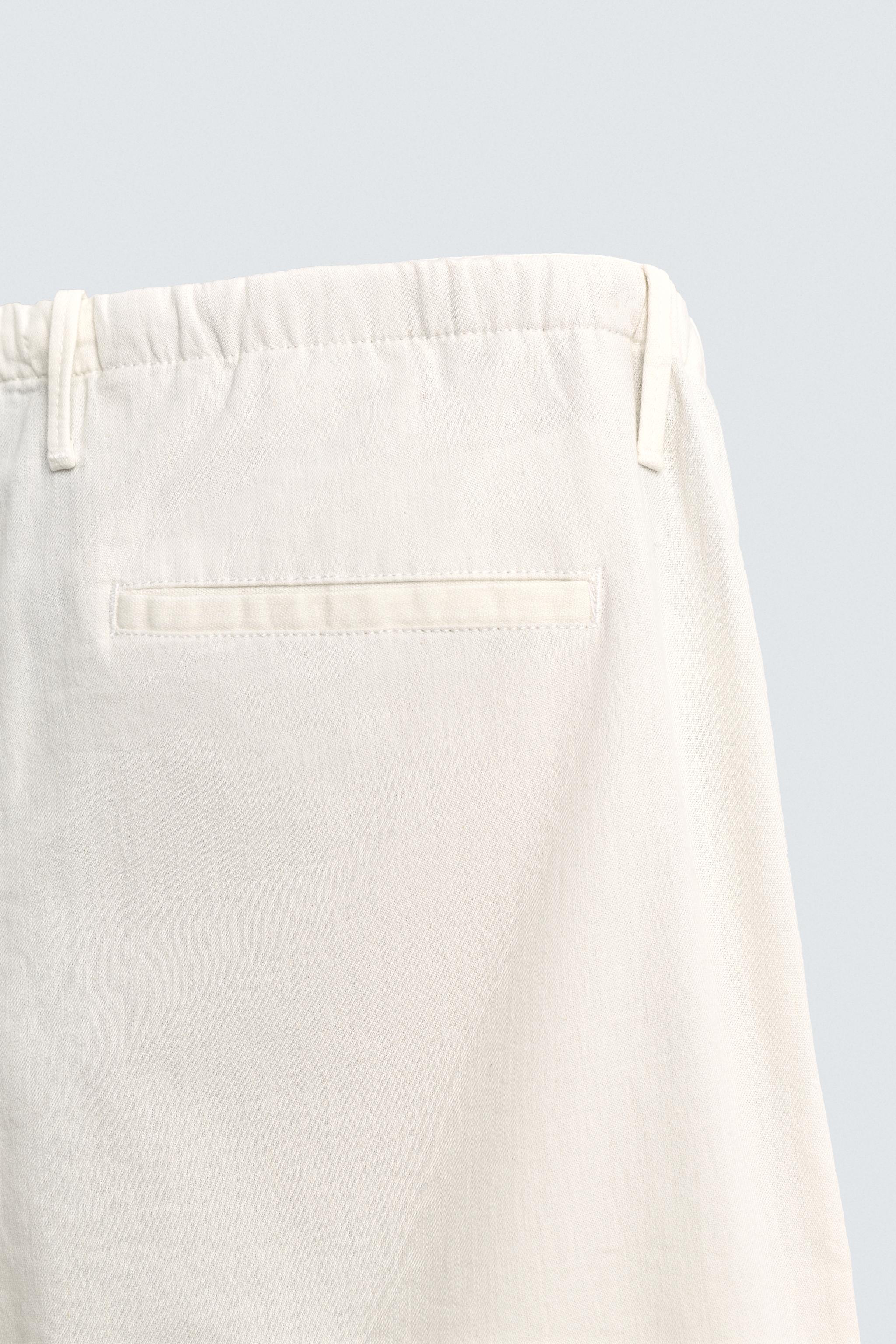 REGULAR FIT COTTON BLEND SHORTS